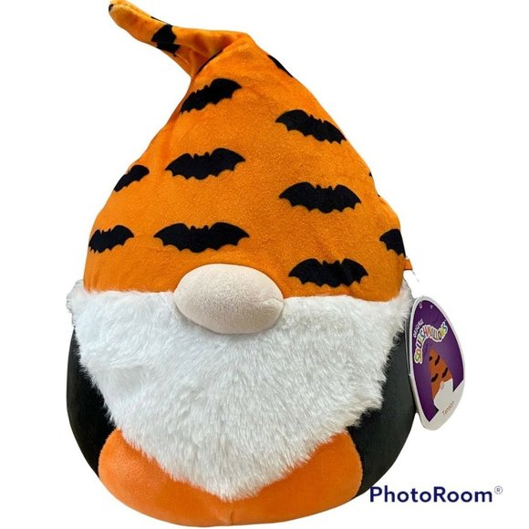 NWT Squishmallow Gnome Orange w/ Bats Tenson Halloween 2021 Aldi Exclusive 8" - Picture 1 of 9